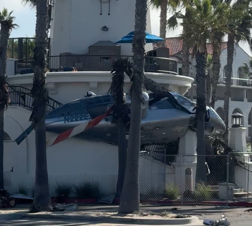 The crash site remains untouched hours er. - huntington beach