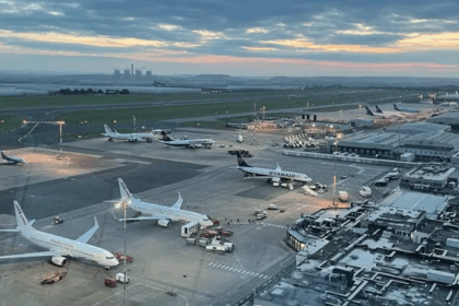 Aircrafts stationed at the East Midlands Airport