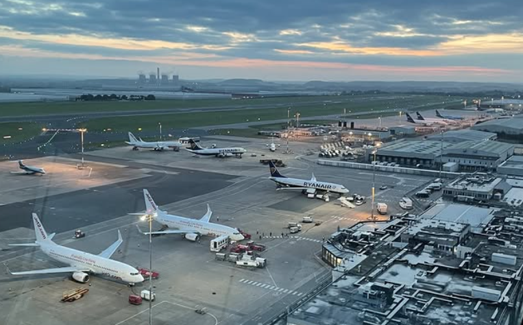 Aircrafts stationed at the East Midlands Airport