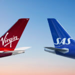 The Virgin Atlantic and SAS logos.