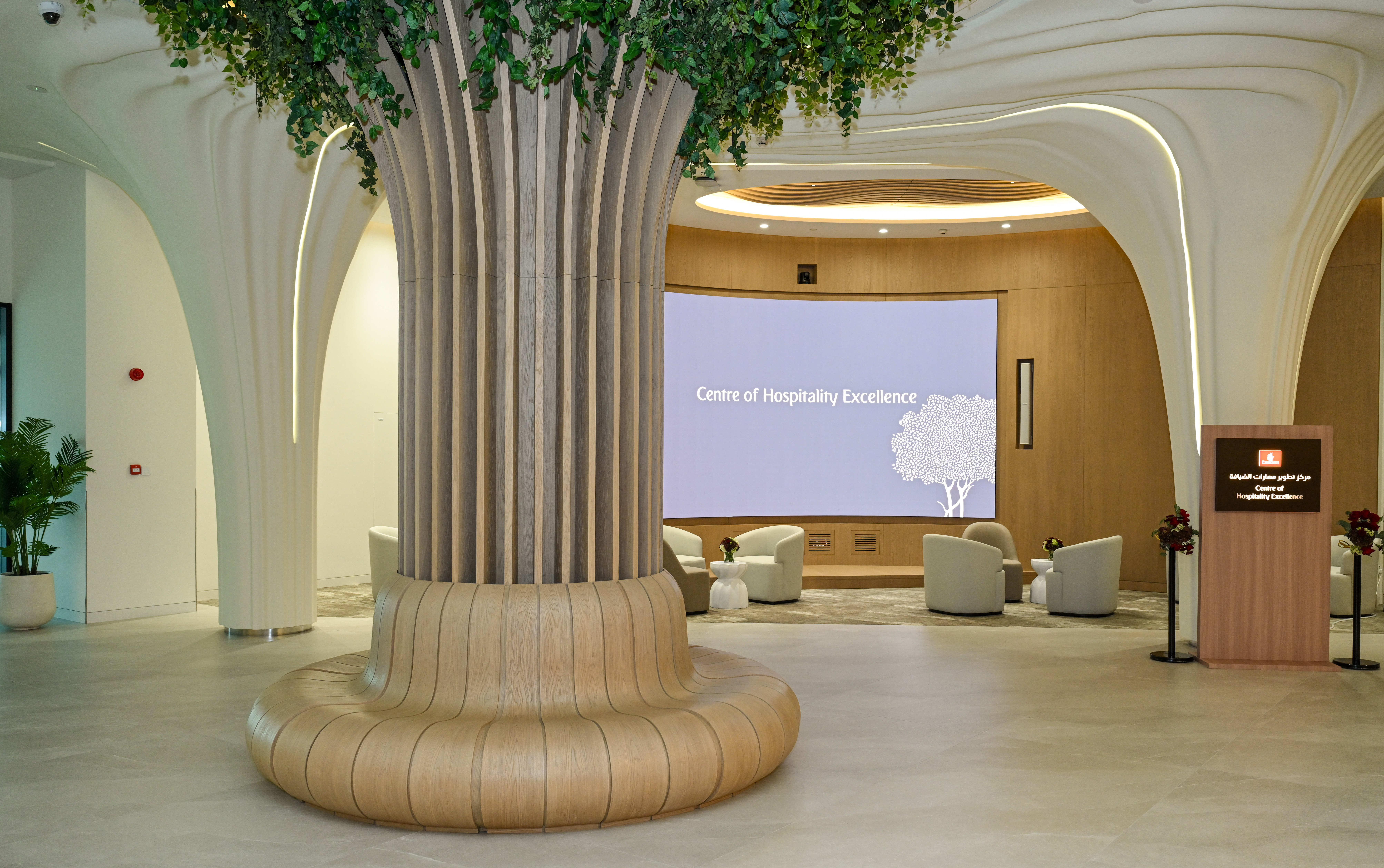 Multimedia classrooms featured in the new training complex.