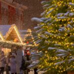 Snowy European Christmas Market