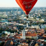 Hot Air Balloon over Vilnius Old Town