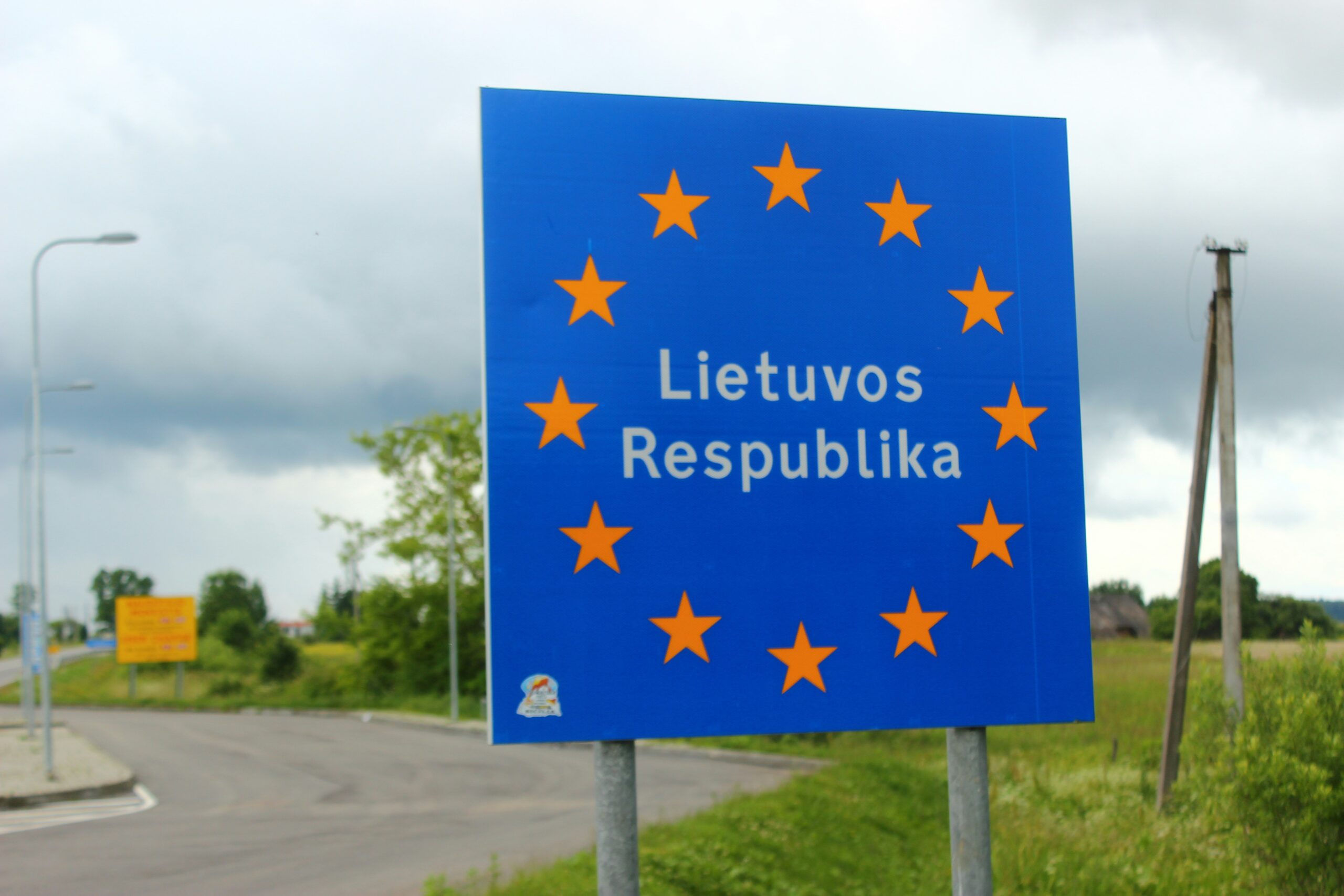 Lithuanian EU Border Sign 