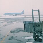 A korean air plane in the snow ©Minku Kang