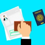 Illustration of a passport and approved visa documents symbolising international travel under the US airlines gender marker rule.