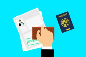 Illustration of a passport and approved visa documents symbolising international travel under the US airlines gender marker rule.