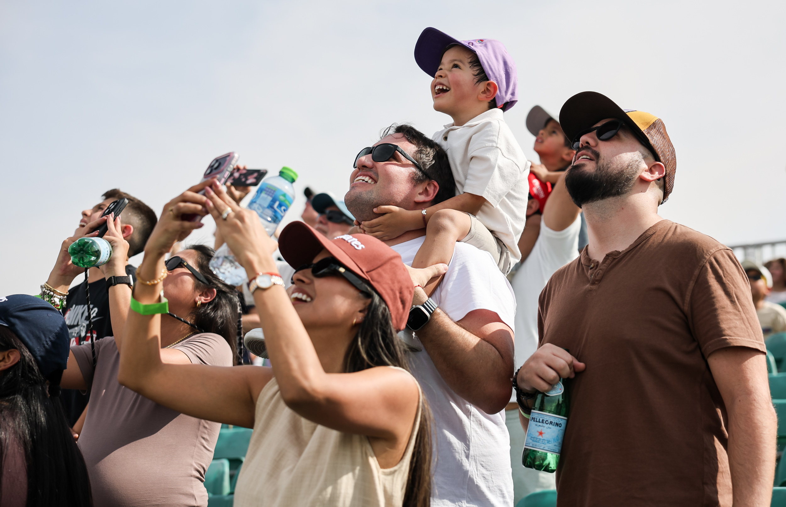 Spectators watching the Dubai Airshow