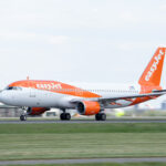 An easyJet plane coming in for landing.