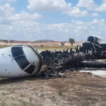 Remains of Embraer ERJ-145LR Crash in Kolwezi