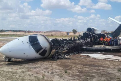 Remains of Embraer ERJ-145LR Crash in Kolwezi