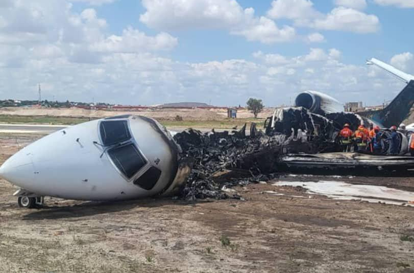 Remains of Embraer ERJ-145LR Crash in Kolwezi