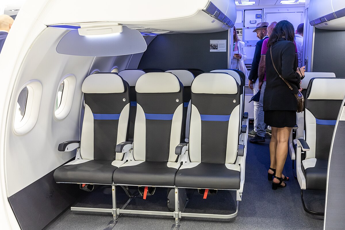 Safran exhibition stand of seats at Paris Air Show