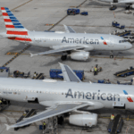 Row of American Airlines Planes