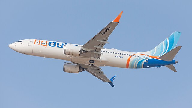 A flydubai aircraft flying
