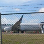 WestJet aircraft landed in the runway