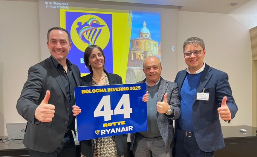 Ryanair delivers 'exciting reinstated' route alongside 44 new routes and increased frequency on current flights for the Bologna 2025 winter schedule.