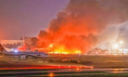 TBS file photo of HSIA cargo village fire on 18 October 2025