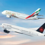 Emirates and Air Canada aircraft
