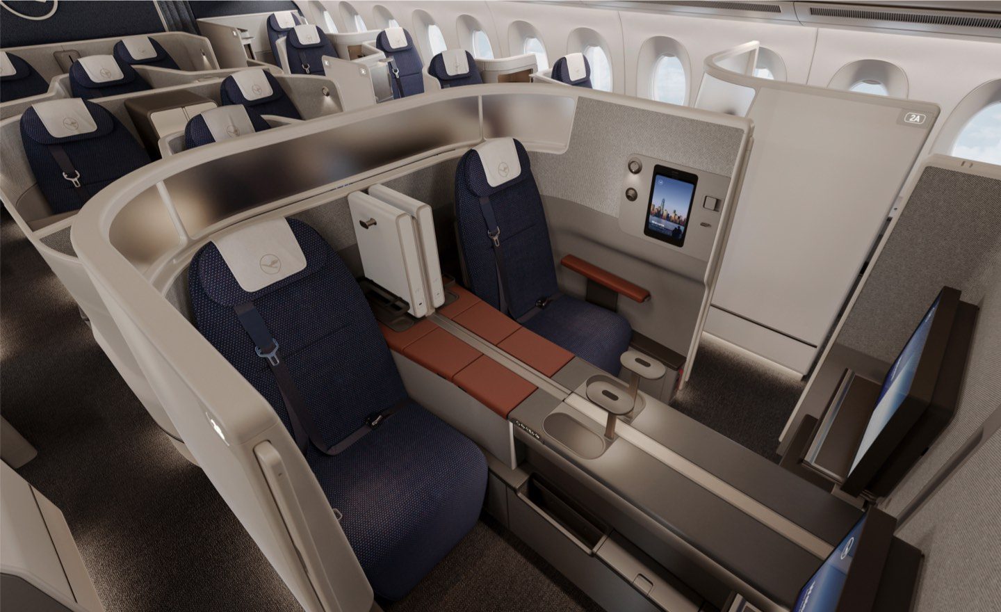 Lufthansa business class cabin 