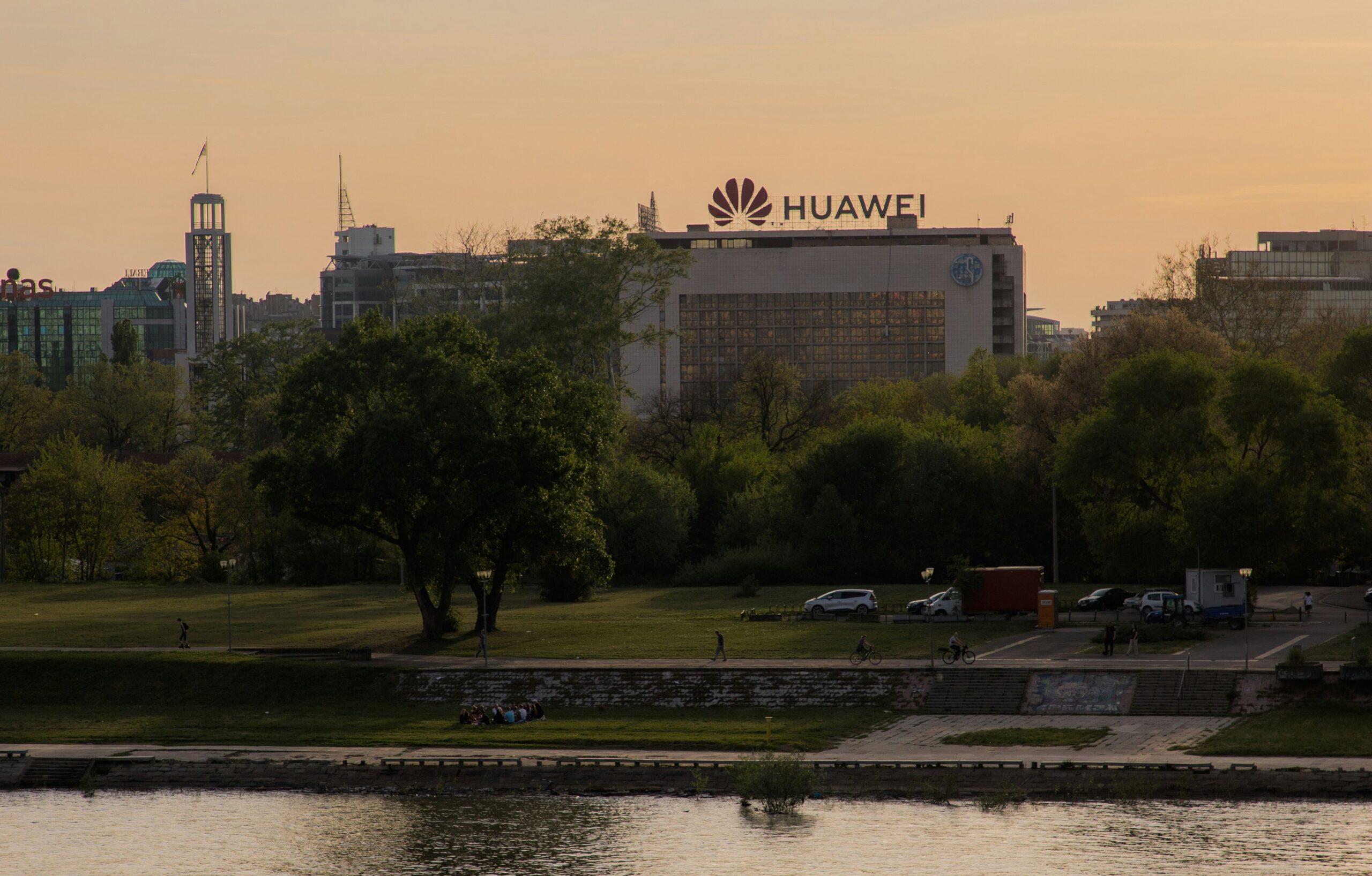 Huawei Building in City of Belgrade, Serbia 