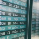 Airport departures timetable