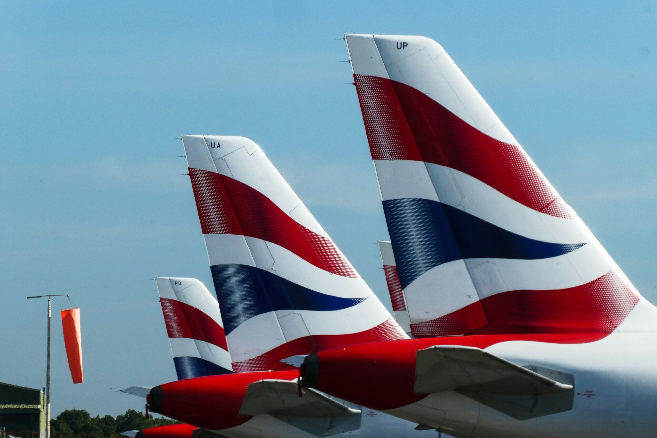 Three British Airways aircrafts