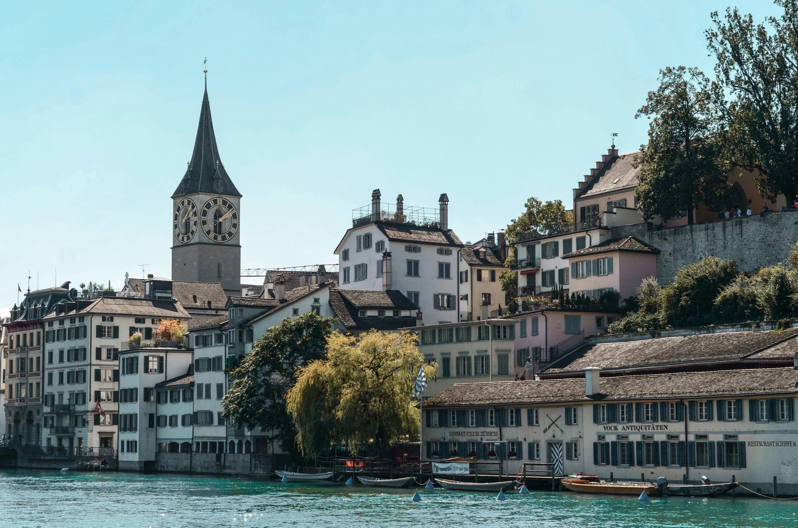 A view of Zurich from the river Limmat