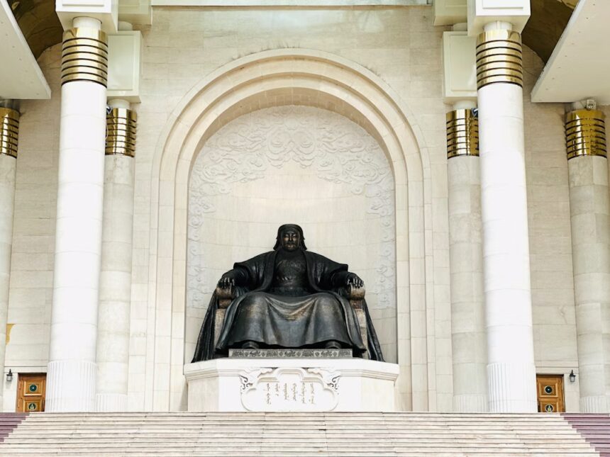 A statute of Genghis Khan