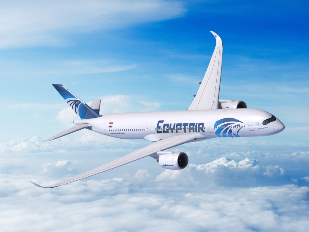 A picture of a A350-900 EgyptAir render