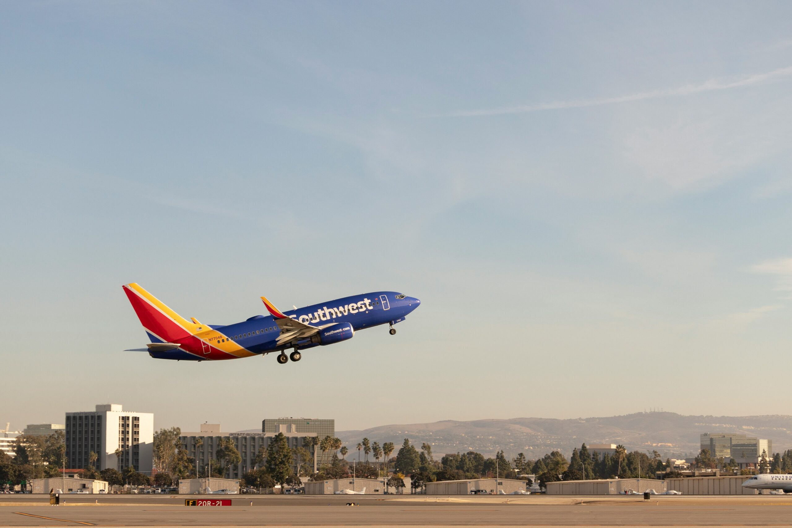 Takeoff of Southwest Airlines Boeing 737