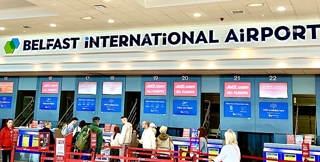 Lobby of an international airport