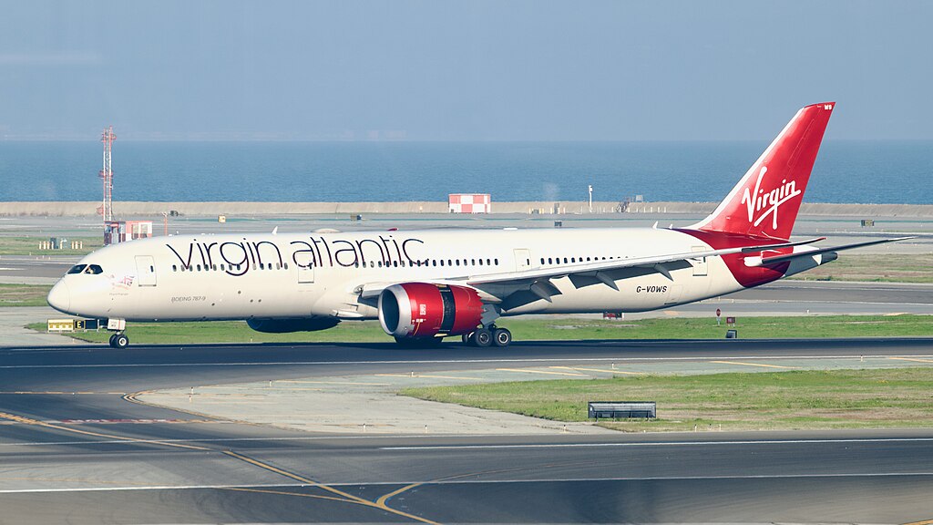 An aircraft running in the runway