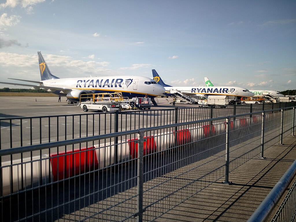 Aircraft standing in the airport
