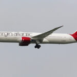 An aircraft flying in the sky