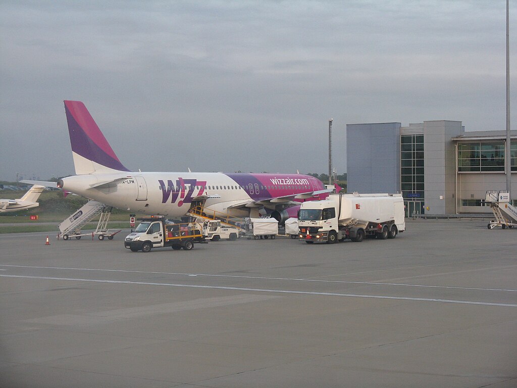 An aircraft standing in the aircraft