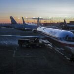 American Airlines planes at the Chicago O'Hare International Airport