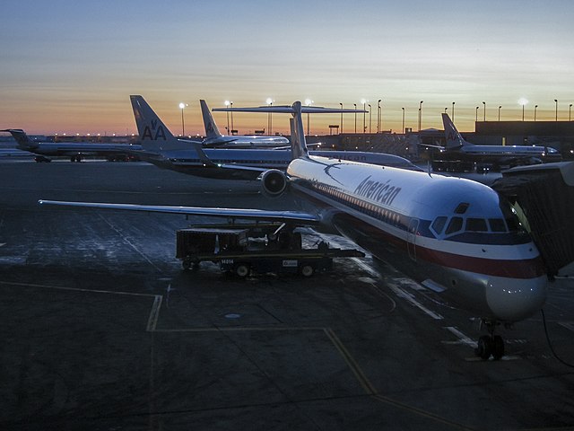 American Airlines planes at the Chicago O'Hare International Airport