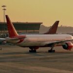 Air India Boeing At Delhi Airport