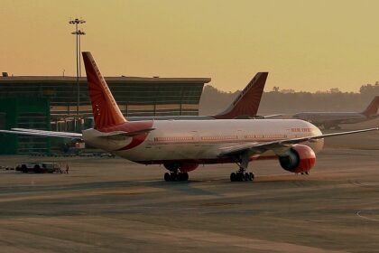 Air India Boeing At Delhi Airport