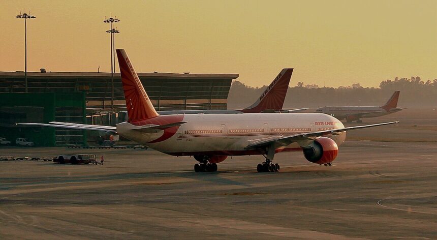 Air India Boeing At Delhi Airport