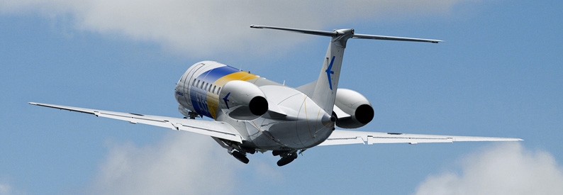AIS Airlines Jetstream 32 twin-engine turboprop flying in clear sky.