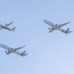 A photo of Airbus aircraft family