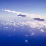 Boeing Plane wing out the window
