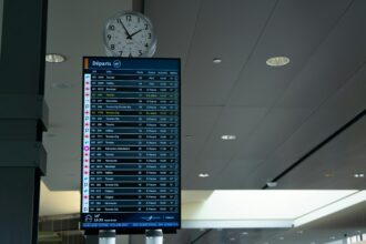 Flight schedule at Toronto Airport © Braeson Holland