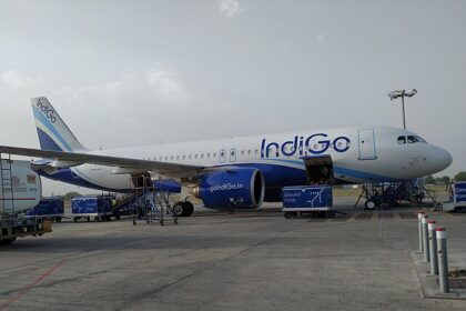 IndiGo Airbus A320neo aircraft at Delhi Airport Terminal 1