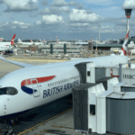 British Airways plane parked