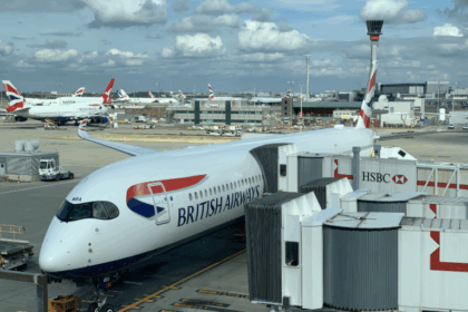 British Airways plane parked