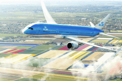 KLM soaring through the skies