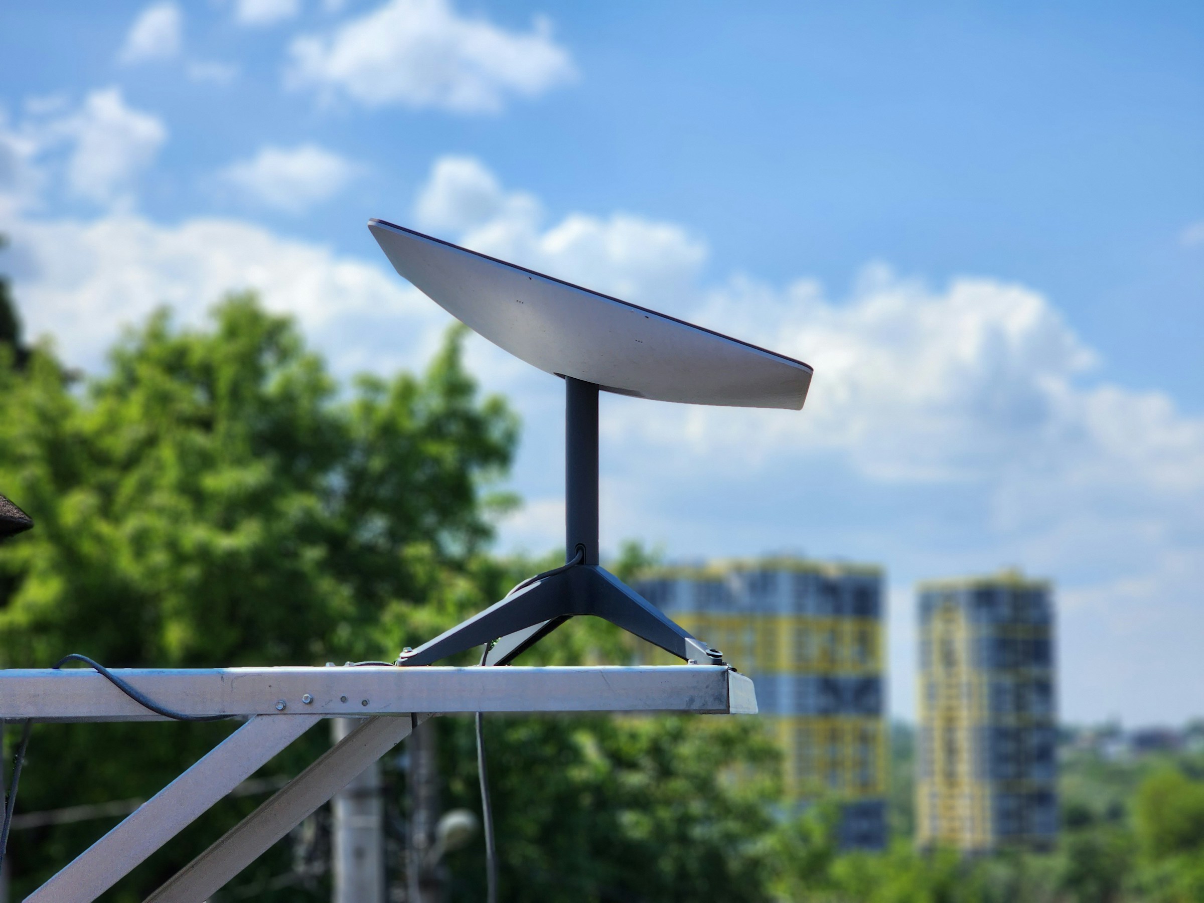 Starlink Satellite Internet User Terminal in Kyiv, Ukraine